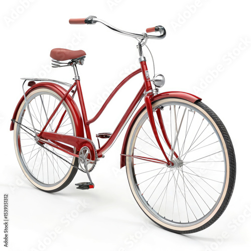 vintage bicycle on white background