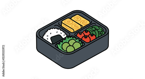 Bento box lunch, Japanese food meal