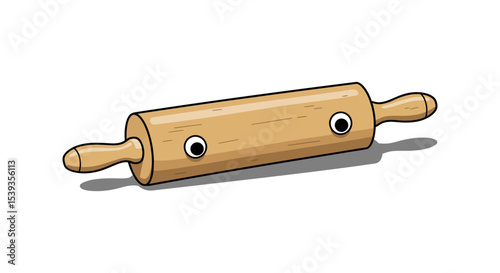 Cartoon rolling pin with eyes kitchenware