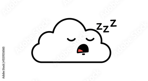 Cloud sleeping snoring dream weather blue sky