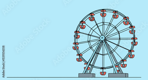 Ferris wheel amusement park ride blue sky