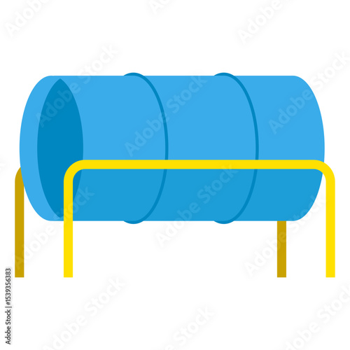 Wallpaper Mural Flat vector of blue playground tunnel for kids in minimal style Torontodigital.ca