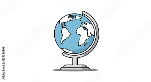Globe icon for world geography or education concept