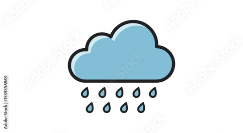 Rain cloud icon weather forecast sky