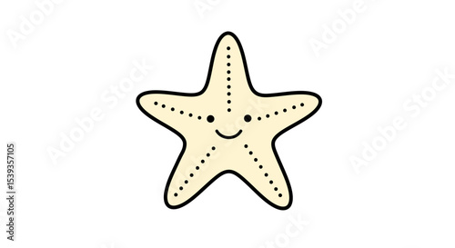 Smiling starfish sea animal marine life