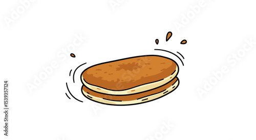 Stack of Pancakes Food Cartoon Breakfast Meal