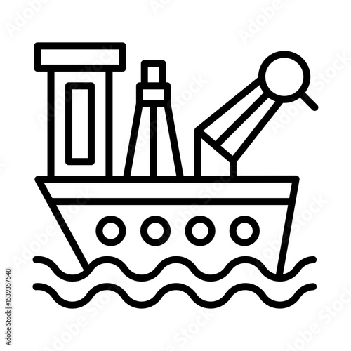 Drilling ship
