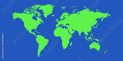 World map background perfect for travel, education, or business themes. Great for presentations, blogs, and global concepts. Ideal for your next creative project. Blue and light green.