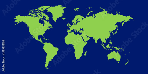 World map background perfect for travel, education, or business themes. Great for presentations, blogs, and global concepts. Ideal for your next creative project. Navy blue and dark green.