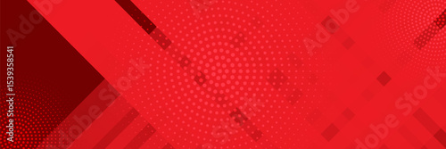 Red banner background with modern dynamic stripes and lines. Suit for business banner