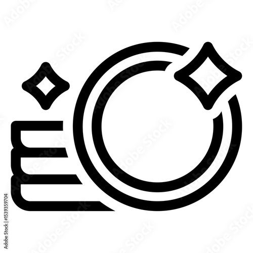 clean plate vector icon