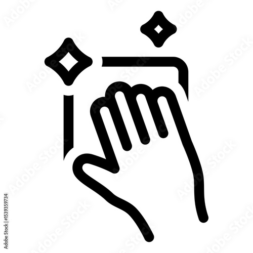 wiping cleaning vector icon