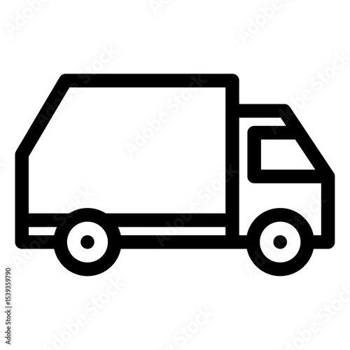 garbage truck vector icon