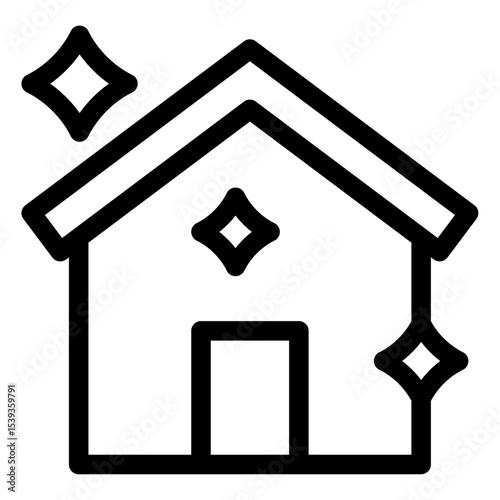 clean house vector icon