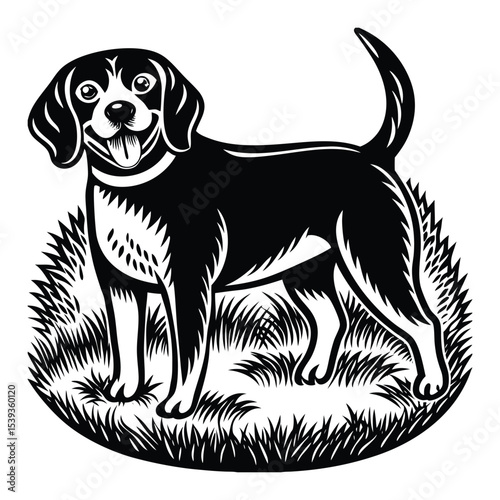 dog silhouette vector illustration element
