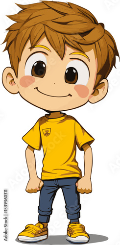 Happy Kid: A cute illustration of a happy kid.