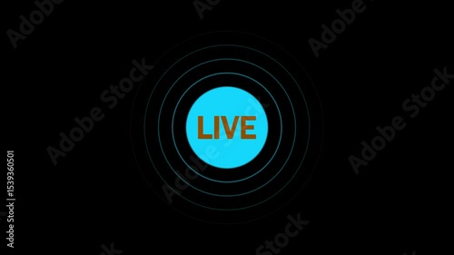 Radio wave with Live icon. Internet button.Live circle streaming icon with radio wave. live banner for streaming. Live circle streaming icon with radio wave. live banner for streaming.