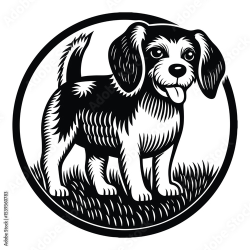 Wallpaper Mural Cute dogs doodle vector set. Cartoon dog or puppy characters design collection with flat color in different poses. Set of funny pet animals isolated on white background. Torontodigital.ca