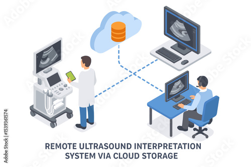 Cloud-based remote ultrasound interpretation system with medical professionals