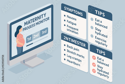 Pregnancy progress tracker: monitoring symptoms and health tips for expectant mothers