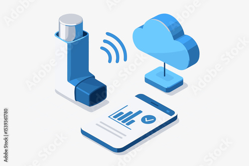 Smart inhaler with cloud connectivity and mobile monitoring