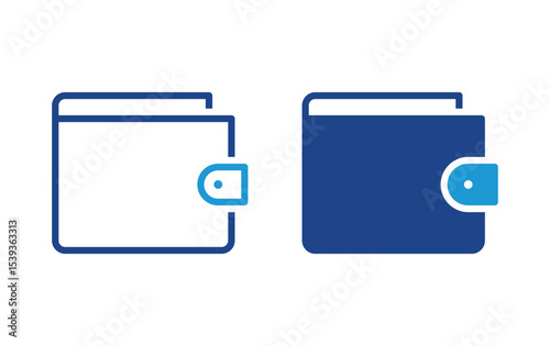 Wallet icon, Wallet sign vector	