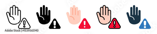 Prevention icon multiple style 