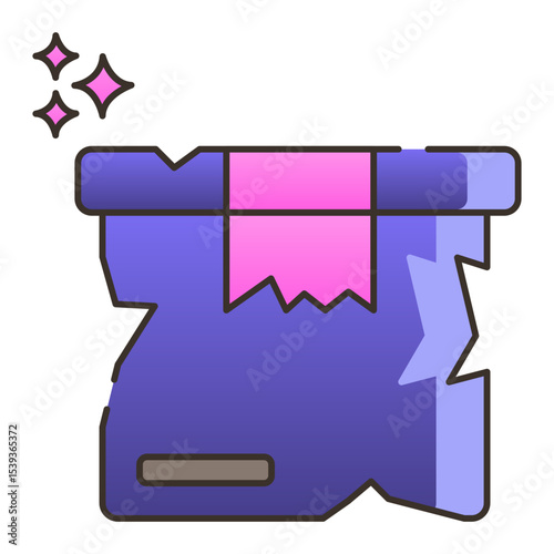 Damaged package icon illustration