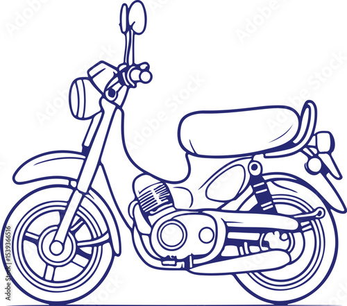 vintage scooter isolated on white