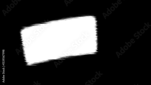 Alpha white brush stroke on black background for video masking and transition animation