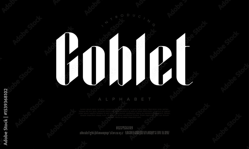 Elegant gothic-style blackletter font with modern flair. Ideal for bold logos, posters, and classic branding
