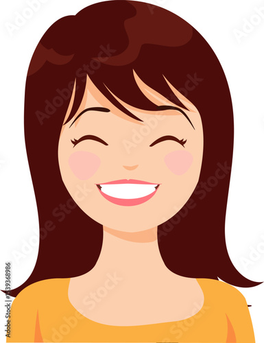 Cheerful Portrait: A bright and engaging portrait of a happy female, embodying joy and positivity.