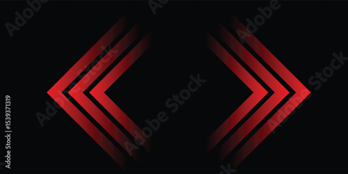 Abstract black background with diagonal red stripes. Vector illustration.