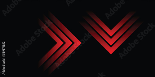 Abstract black background with diagonal red stripes. Vector illustration.