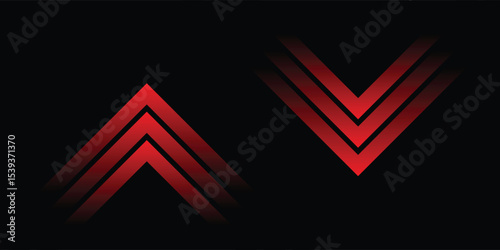 Abstract black background with diagonal red stripes. Vector illustration.