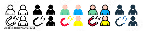 Lead Generationicon multiple sytle vector illustration