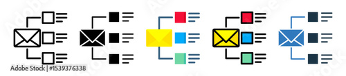Email Listicon multiple sytle vector illustration