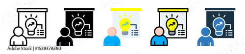 Startup Pitchicon multiple sytle vector illustration