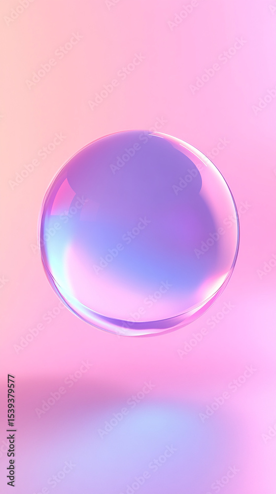 Fototapeta premium a glowing 3D sphere with gradient color