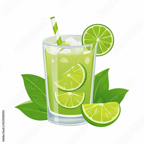 Caipirinha Drink Glass,  Lime, Glass Cocktail Glass, Mojito, Drinks, Alcohol, Lemonade Drink