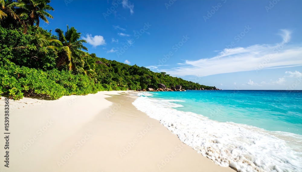 Fototapeta premium Tropical beach with turquoise water. (6)