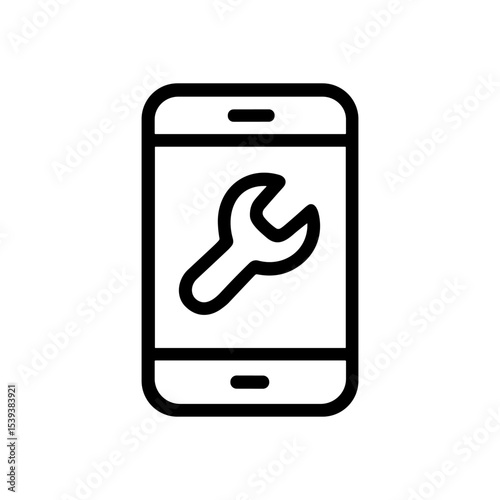 Smartphone repair graphic icon illustration. Icon Symbol Illustration