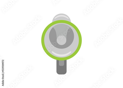 Megaphone. Loud speaker. Simple flat illustration. Front view.