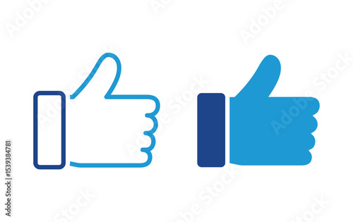 Like hand icon, Thumbs up icon vector	