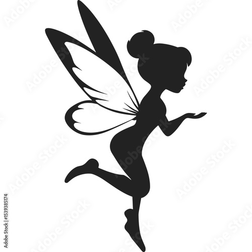 Fairy Silhouette with Open Hands