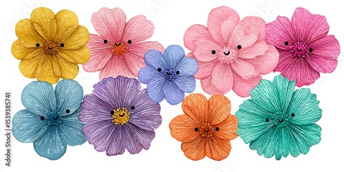 Pastel Paper Flowers Delicate Craft Decorations for Events  Parties
