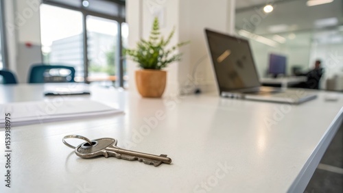 Real Estate - Key on white counter top