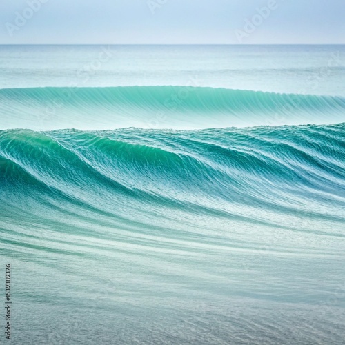 Teal Ocean Waves Simple Pattern Background water