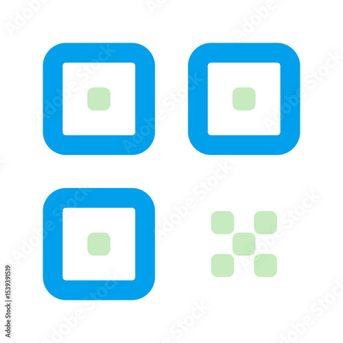 qr code duo tone icon