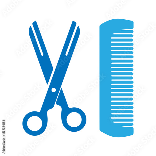 comb and scissors icon